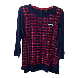 Talbots Women’s Petite MP Scottie Dog Tunic Sweater